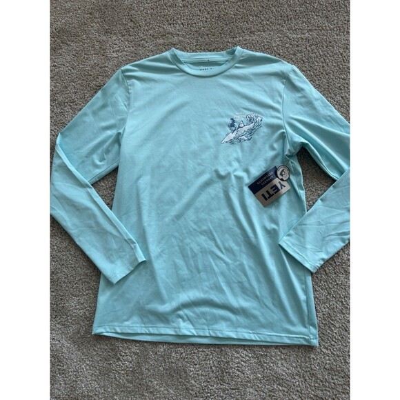 YETI Sharks Up Sunshirt Size Small – UPF Sun Protection Fishing Shirt Lightweigh - Picture 1 of 7